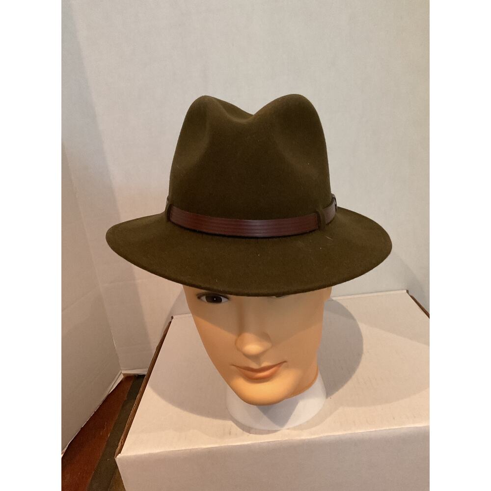 Broner - Roberto Collection - 100% Wool Felt Fedora. - small - Brown